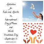 国际和平日和世界感恩日儿童和成人活动