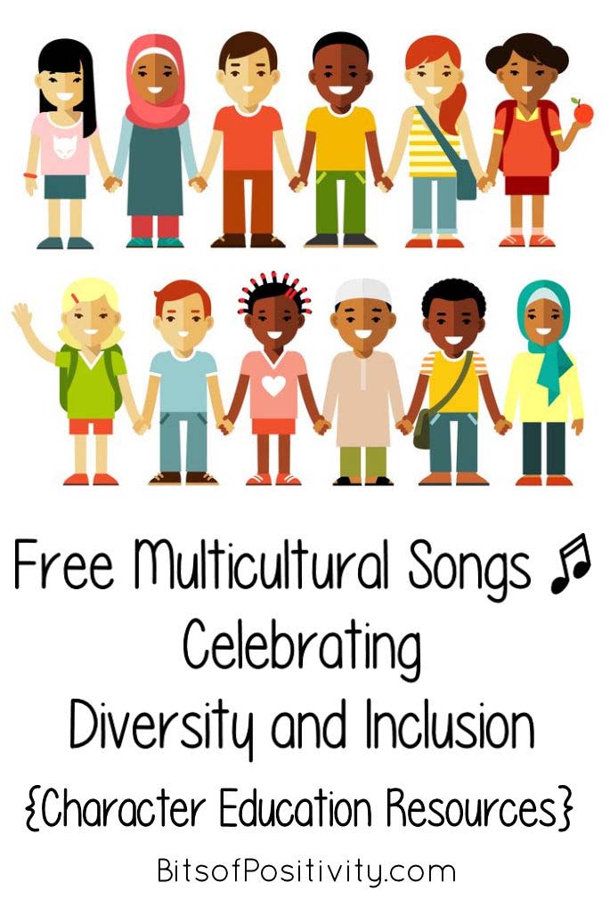 免费的多元文化歌曲庆祝多样性和包容性{品格教育资源}