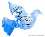 “和平始于微笑”文字艺术免费赠品