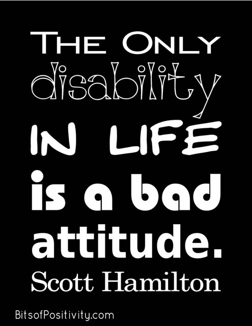 “人生唯一的残疾就是态度不好。”斯科特·汉密尔顿