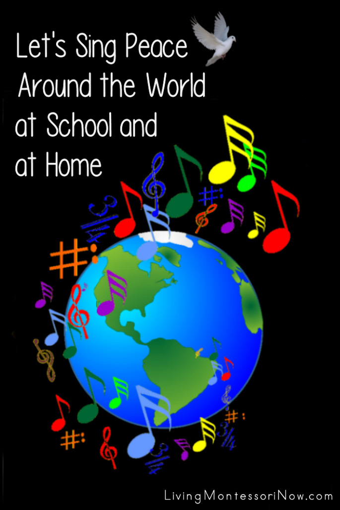 让我们在学校和家里在全世界唱和平