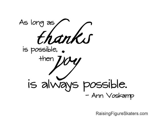 “只要感恩是可能的，快乐就永远是可能的。”安Voskamp
